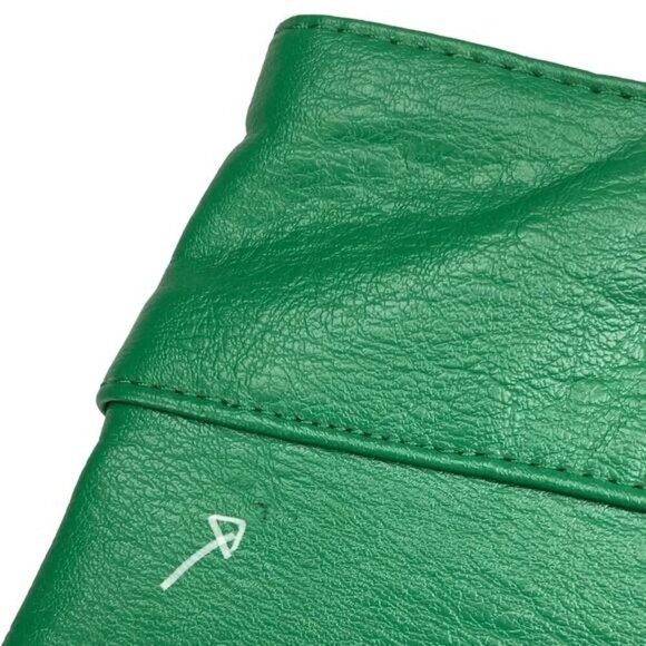 NWT PRINCESS POLLY Ashlea Faux Leather Mid Rise Slim Fit Flare Pants Sz 0 Green - Picture 12 of 12